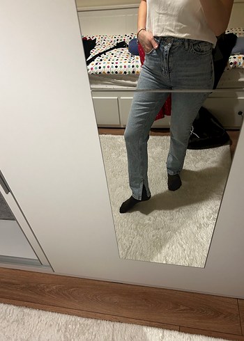 Kadın Kot Pantolon Metal Tokalı - Görsel 4