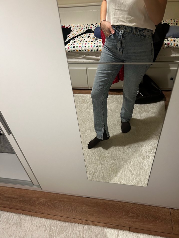 Kadın Kot Pantolon Metal Tokalı - Görsel 4