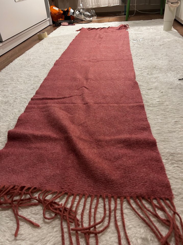 Koyu pembe atkı - Görsel 4