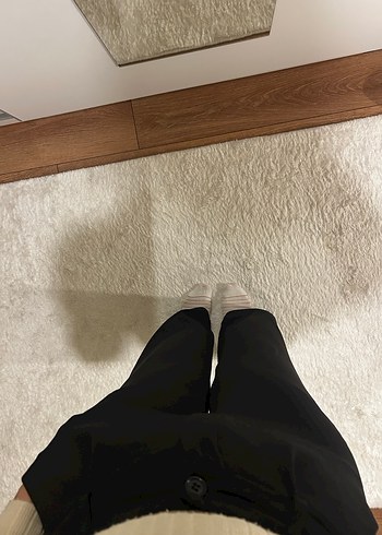 Siyah Kadın Kumaş Pantolon, Normal Boy, Regular Fit - Görsel 2