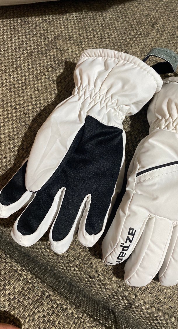 Decathlon Wedze unisex 4 yaş Beyaz Kayak Eldiveni - Görsel 3