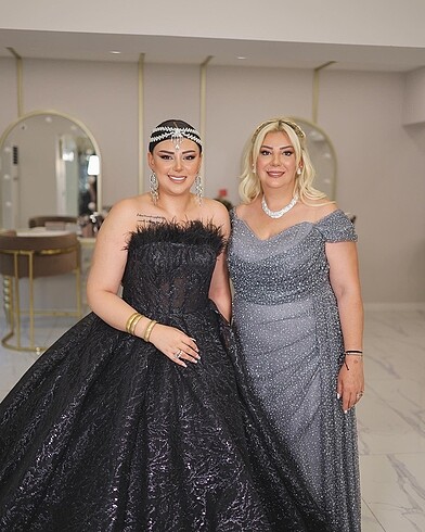 Diğer Gri simli elbise