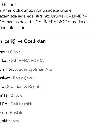 11-12 Yaş Beden gri Renk LCW'ye ait Kalimera markası, 11-12 yaş erkek çocuk eşofman altı,