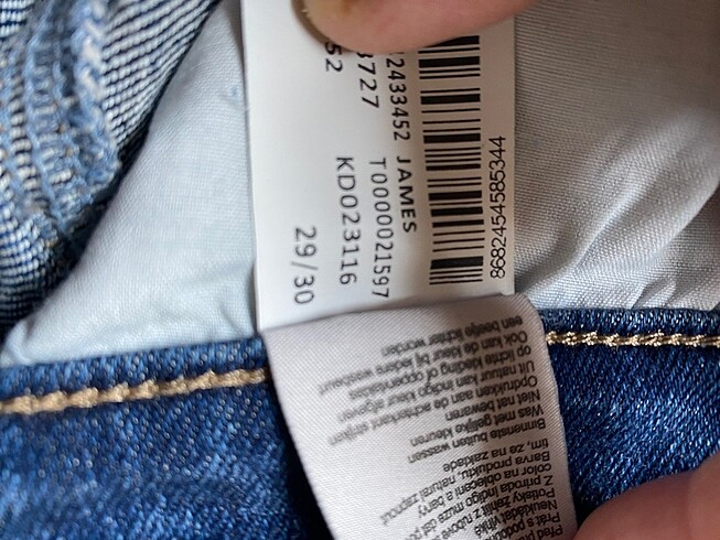 29 Beden Mavi orijinal kot pantolon