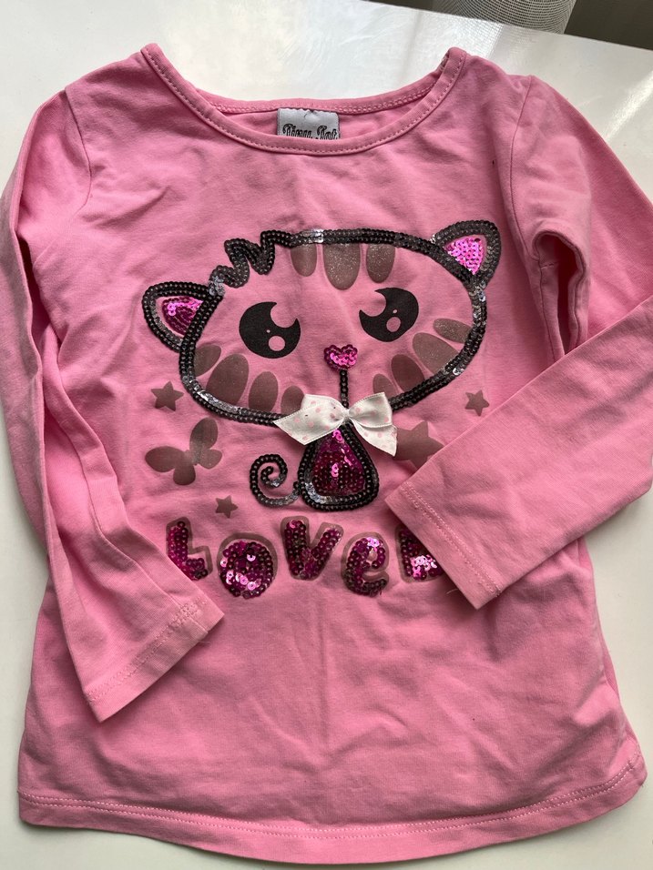 Kız Çocuk Gri Kısa Kollu Baskılı Tişört - Görsel 2