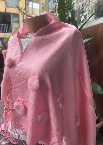 Kürklü Kadın Şal Yumuşacık - Görsel 4