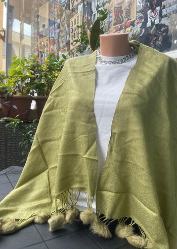 Kürklü Kadın Şal Yumuşacık - Görsel 8