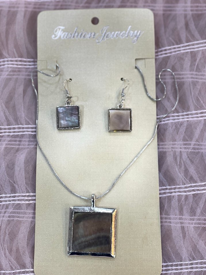 Şeffaf Altın Renk Minimalist Kadın Takı Seti SEDEF - Görsel 2