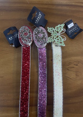 Renkli Payetli Kadın Kemerleri - Görsel 2