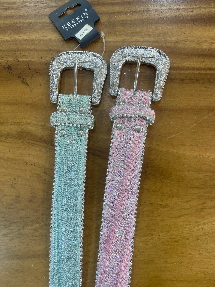 Kadın Çok Renkli Deri Kemerler - Görsel 2