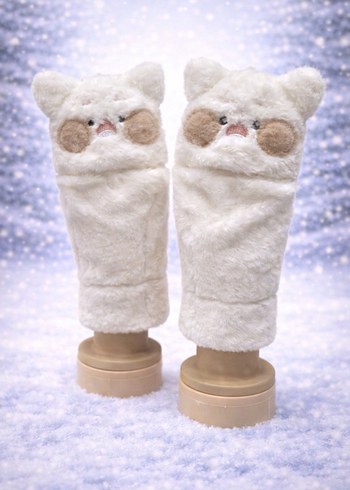 6 renk Peluş eldiven standart beden - Görsel 4