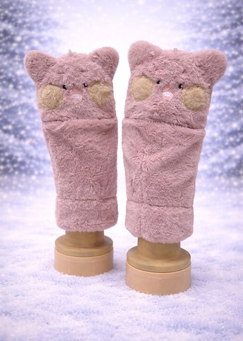 6 renk Peluş eldiven standart beden - Görsel 6