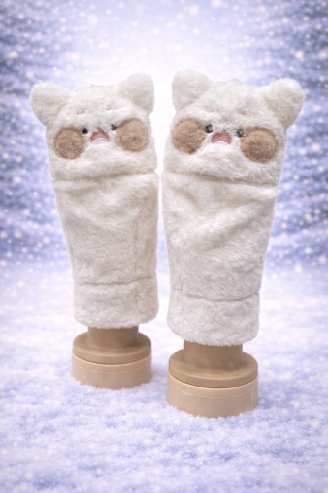 6 renk Peluş eldiven standart beden - Görsel 4