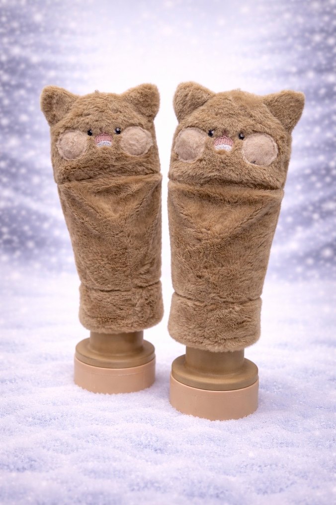 6 renk Peluş eldiven standart beden - Görsel 3