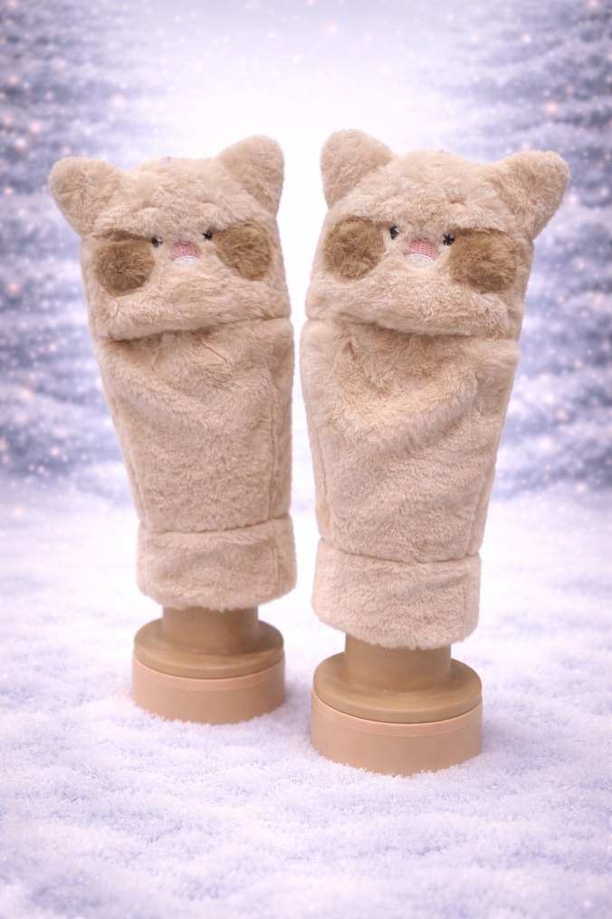 6 renk Peluş eldiven standart beden - Görsel 5