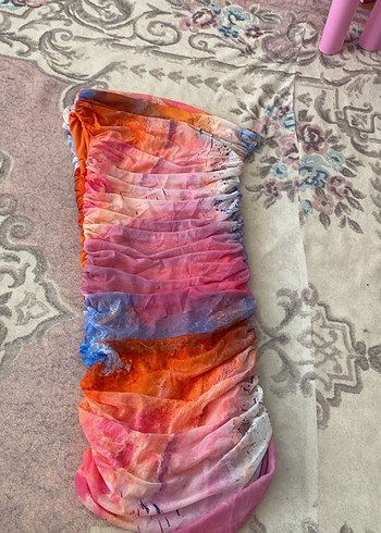 Renkli Drapeli Kadın Wrap Elbise ZARA