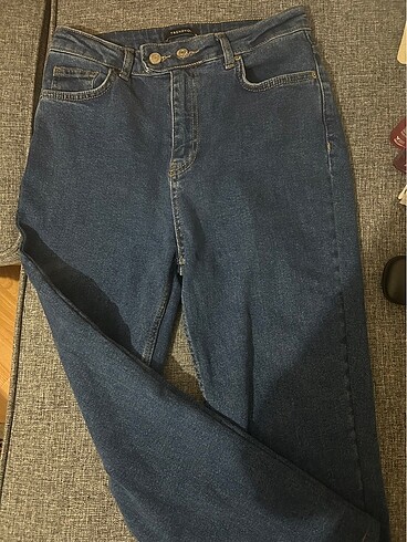 Trendyol & Milla Trendyolmilla Koyu Mavi Çift Düğmeli Slim Fit Jeans