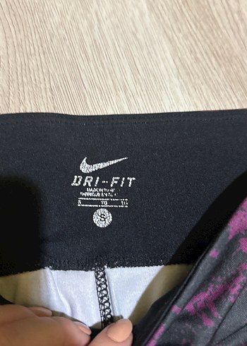 s Beden mor Renk Mor Siyah Batik Desenli Spor Tayt