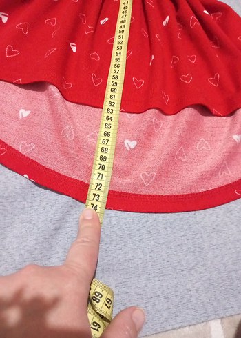 Kırmızı Uzun Kollu Hamile Tunik - Görsel 4