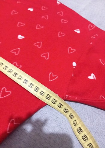 Kırmızı Uzun Kollu Hamile Tunik - Görsel 6