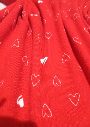 Kırmızı Uzun Kollu Hamile Tunik - Görsel 3