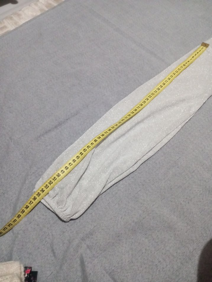 Gri Uzun Kollu Crop Top - Görsel 4