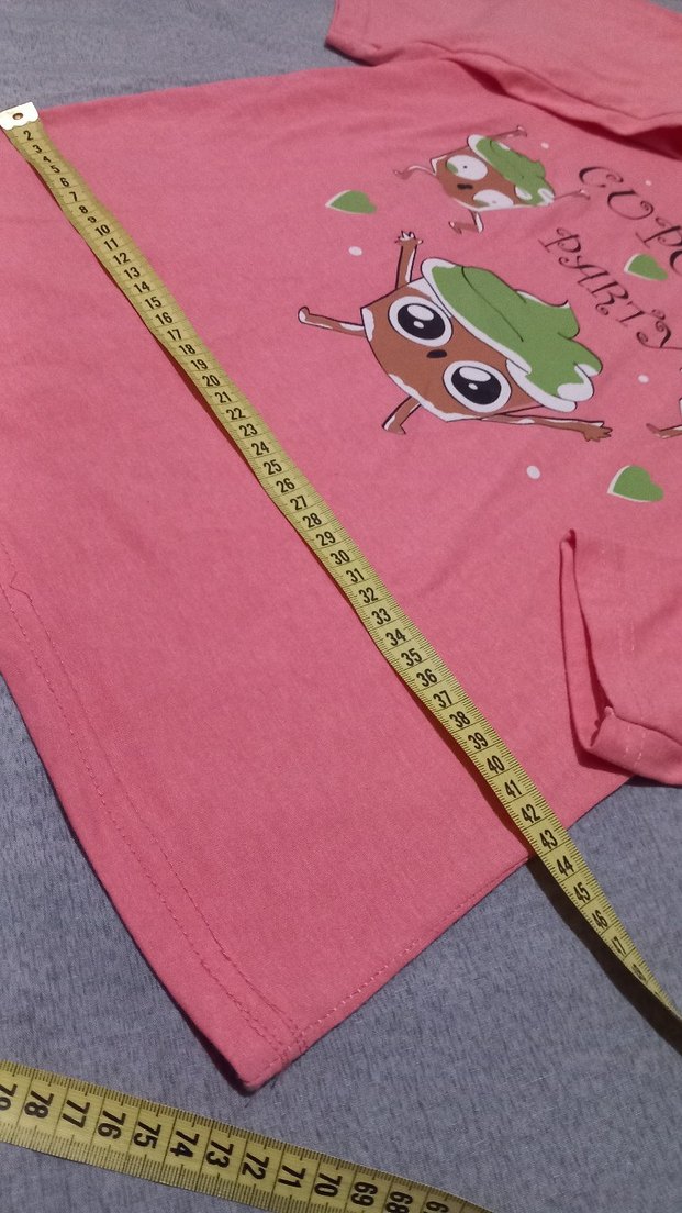 Kız Çocuk Pembe Pamuklu Baskılı Uzun Kollu Tişört - Görsel 5