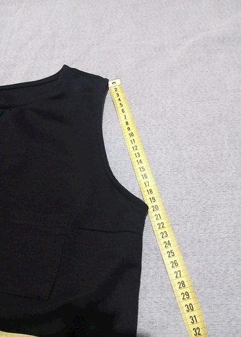 Siyah V Yakalı Kolsuz Midi Triko Elbise - Görsel 3