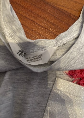 H&M H&M Kız Çocuk Gri Kısa Kollu Elbise