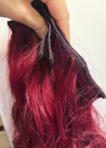 Bordo Parlak Dalgalı Kadın Saç Aksesuarı - Görsel 3