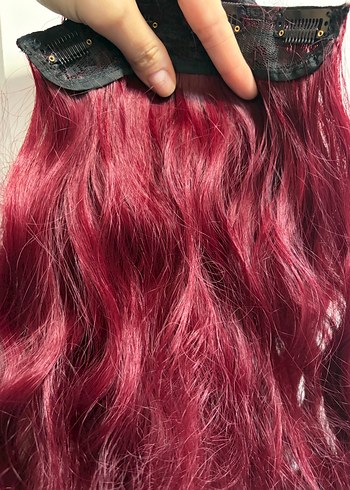 Bordo Parlak Dalgalı Kadın Saç Aksesuarı - Görsel 4