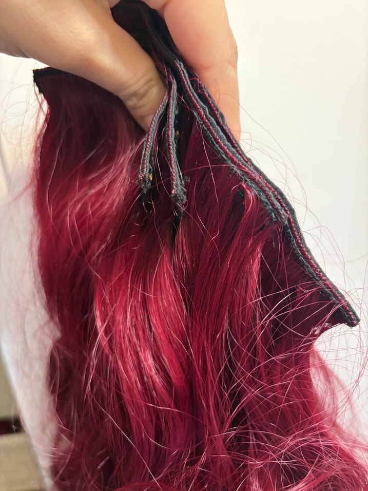 Bordo Parlak Dalgalı Kadın Saç Aksesuarı - Görsel 3