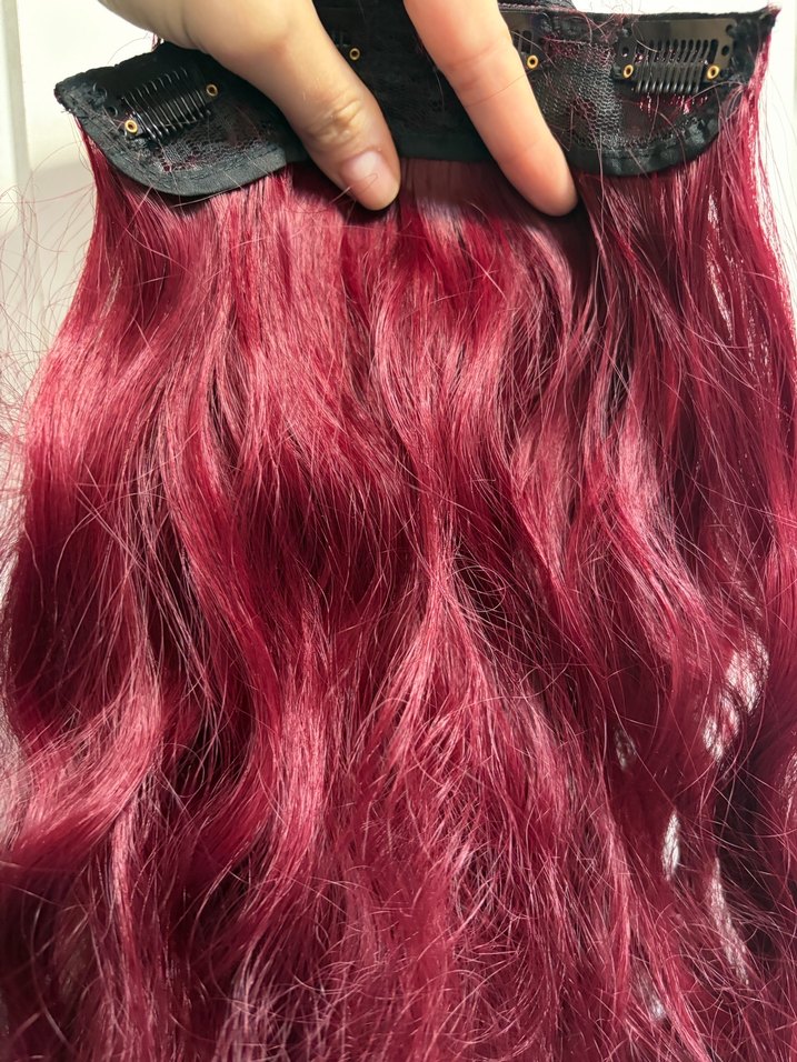 Bordo Parlak Dalgalı Kadın Saç Aksesuarı - Görsel 4