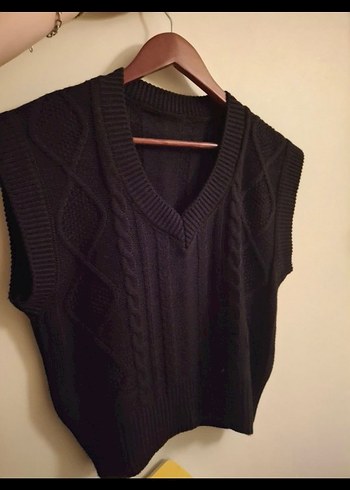 Siyah Vintage Kadın Süveter - Görsel 2