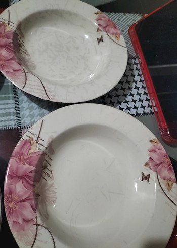 Karaca karaca.Çiçekli Derin Yemek Tabağı Seti.5adet