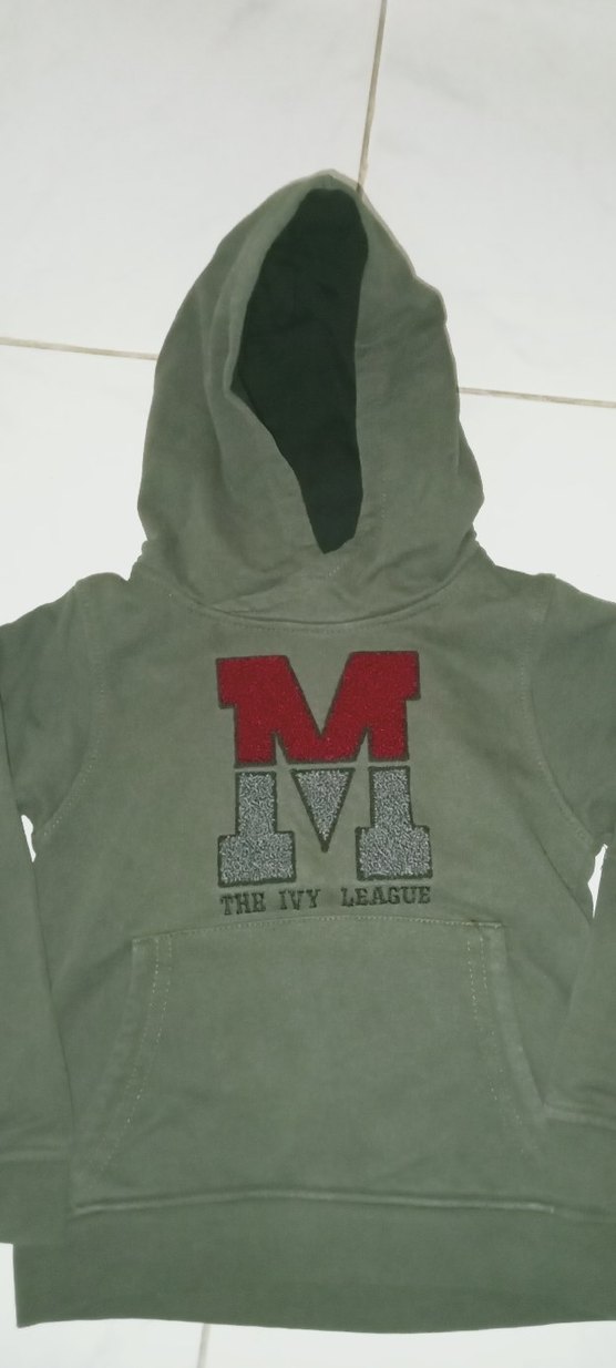 Gri Kapüşonlu Erkek Çocuk Sweatshirt - Görsel 2