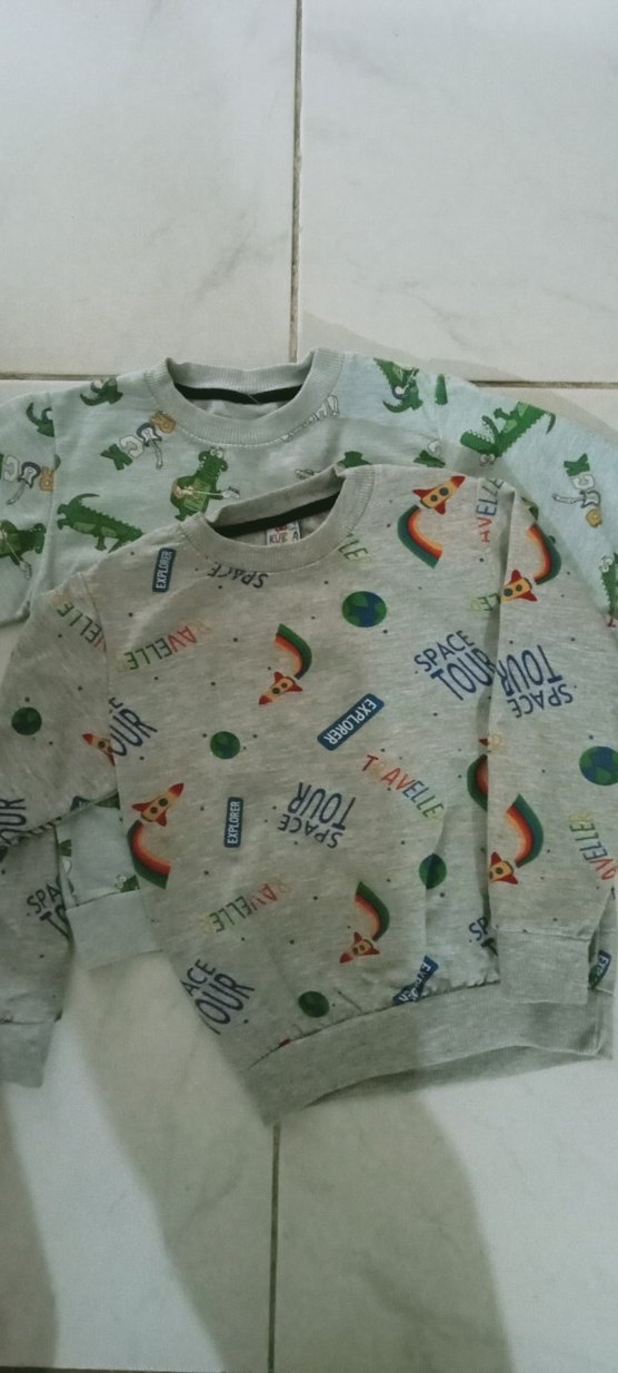 Erkek Çocuk Gri Baskılı Uzun Kollu Sweatshirt - Görsel 4