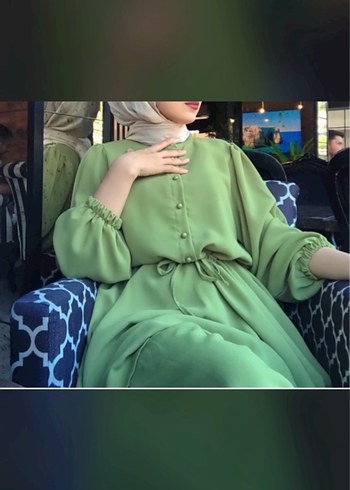 Kemerli Uzun Kollu Haki Kadın Takım - Görsel 3