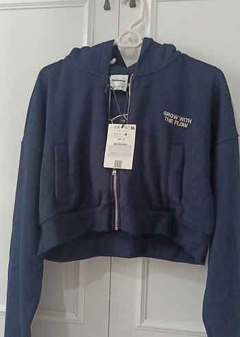Kadın Lacivert Fermuarlı Sweatshirt
