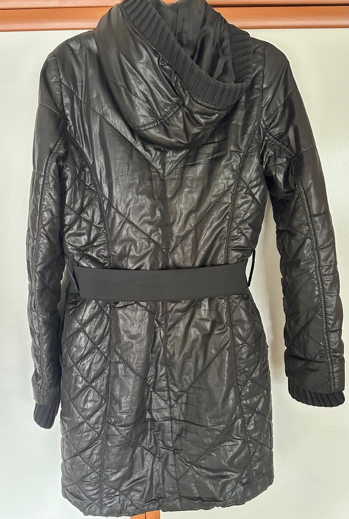 Mango Siyah Uzun Kadın Mont - Görsel 2