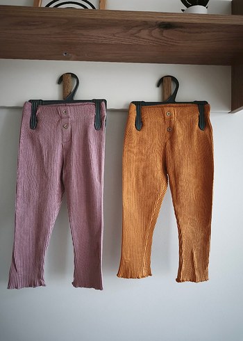 Kız Çocuk Piliseli Rahat Keten Tayt - Görsel 5