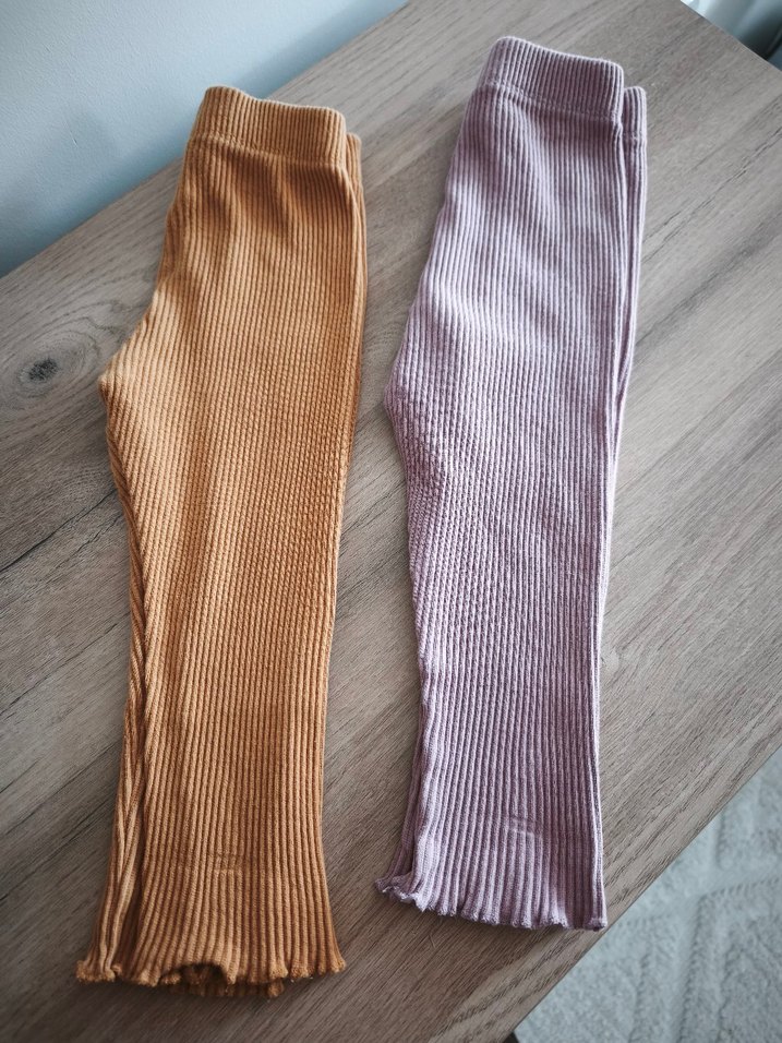 Kız Çocuk Piliseli Rahat Keten Tayt - Görsel 4