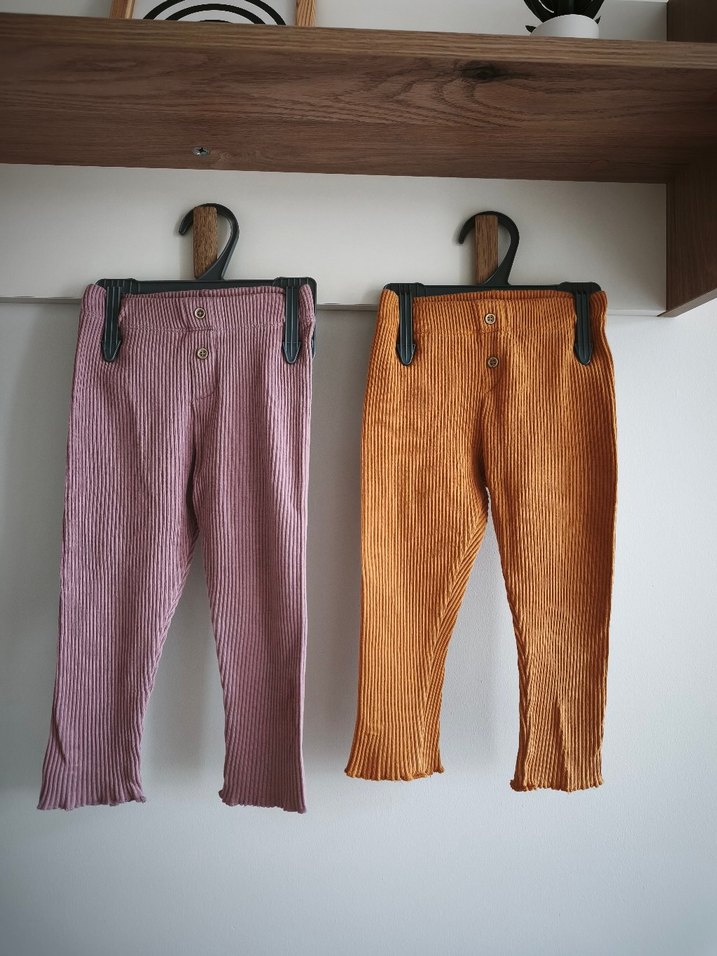 Kız Çocuk Piliseli Rahat Keten Tayt - Görsel 5