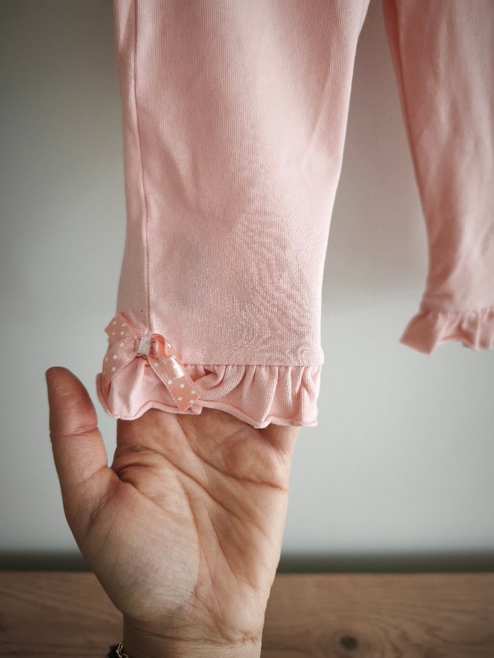 Kız Çocuk Pembe Fırfırlı Tayt - Görsel 4