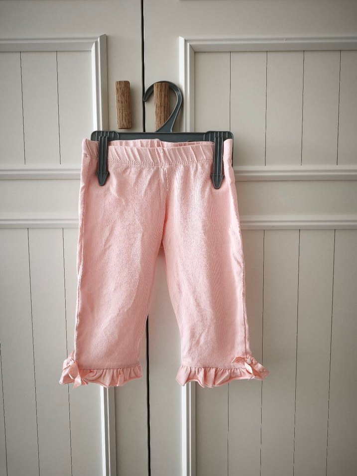 Kız Çocuk Pembe Fırfırlı Tayt - Görsel 2