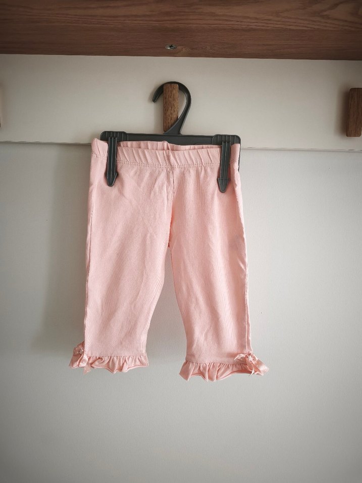 Kız Çocuk Pembe Fırfırlı Tayt - Görsel 3