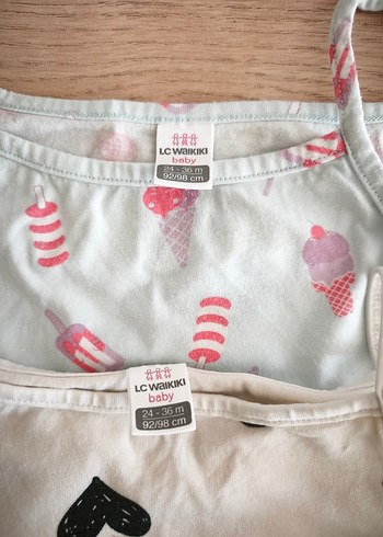 Beyaz Baskılı Kız Çocuk Askılı Pamuklu Atlet - Görsel 5