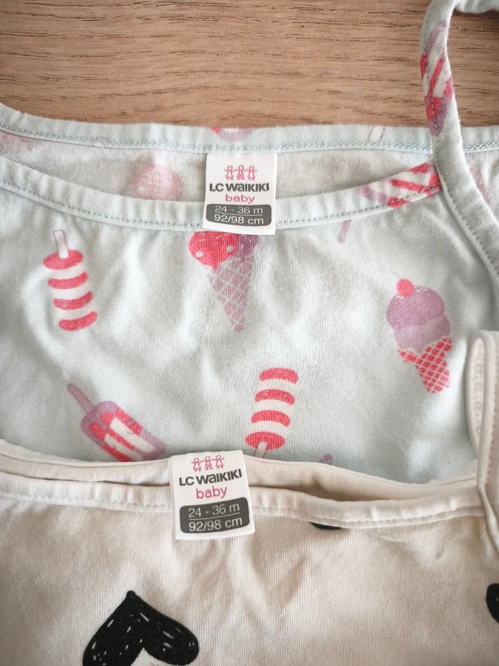 Beyaz Baskılı Kız Çocuk Askılı Pamuklu Atlet - Görsel 5