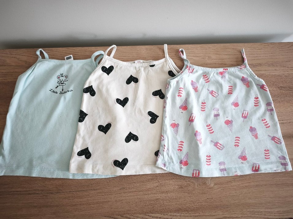 Beyaz Baskılı Kız Çocuk Askılı Pamuklu Atlet - Görsel 3