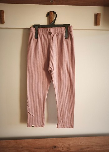 cigit marka kız Çocuk Pileli Pembe Keten Tayt - Görsel 3